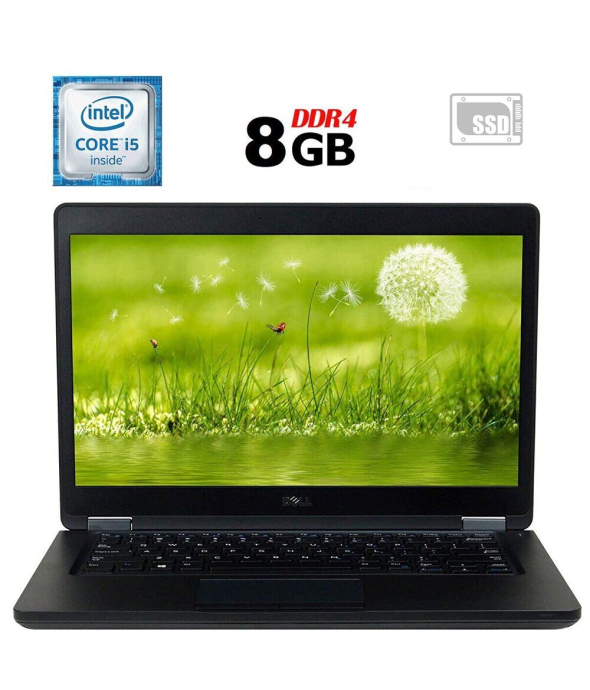 Ноутбук Dell Latitude 5480 / 14&quot; (1366x768) TN / Intel Core i5-6300U (2 (4) ядра по 2.4 - 3.0 GHz) / 8 GB DDR4 / 120 GB SSD / Intel HD Graphics 520 / WebCam - 1
