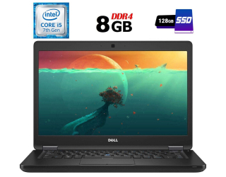 БУ Ноутбук Dell Latitude 5480 / 14&quot; (1366x768) TN / Intel Core i5-7440hq (4 ядра по 2.8 - 3.8 GHz) / 8 GB DDR4 / 128 GB SSD / Intel HD Graphics 630 / WebCam / USB 3.1 / HDMI из Европы в Харкові