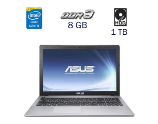 БУ Ігровий ноутбук Asus R510L/ 15.6 &quot; (1366x768) TN / Intel Core i5-4210U (2 (4) ядра по 1.7 - 2.7 GHz) / 8 GB DDR3 / 1 TB HDD / ASUS GeForce 820M, 2 GB DDR3, 64-bit / WebCam / Windows 10 PRO Lic из Европы в Харкові