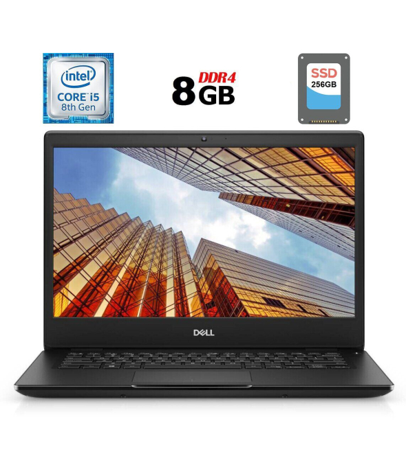 Ультрабук Dell Latitude 3400 / 14&quot; (1920x1080) TN / Intel Core i5-8265U (4 (8) ядра по 1.6 - 3.9 GHz) / 8 GB DDR4 / 256 GB SSD / Intel UHD Graphics 620 / WebCam / USB 3.1 / HDMI - 1