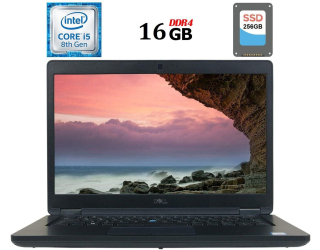 БУ Ноутбук Dell Latitude 5490 / 14&quot; (1920x1080) TN / Intel Core i5-8350U (4 (8) ядра по 1.7 - 3.6 GHz) / 16 GB DDR4 / 256 GB SSD / Intel UHD Graphics 620 / WebCam / USB 3.1 / HDMI из Европы в Харькове