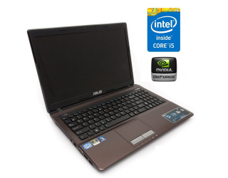 БУ Ігровий ноутбук Б-клас Asus K53SV / 15.6&quot; (1366x768) TN / Intel Core i5 - 2410M (2 (4) ядра по 2.3-2.9 GHz) / 4 GB DDR3 / 120 GB SSD / nVidia GeForce GT 540M, 2 GB DDR3, 128-bit / WebCam из Европы в Харкові