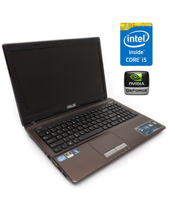 Игровой ноутбук Б-класс Asus K53SV / 15.6&quot; (1366x768) TN / Intel Core i5-2410M (2 (4) ядра по 2.3 - 2.9 GHz) / 4 GB DDR3 / 120 GB SSD / nVidia GeForce GT 540M, 2 GB DDR3, 128-bit / WebCam - 1