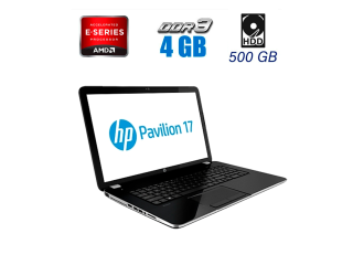 БУ Ноутбук Б-клас HP Pavilion g7-1348SF / 17.3&quot; (1600x900) TN / AMD E2-3000 (2 ядра по 1.8 GHz) / 4 GB DDR3 / 500 Gb HDD / AMD Radeon HD 7450M, 1 GB DDR3, 64-bit / WebCam / DVD-ROM / NEW АКБ из Европы в Харкові