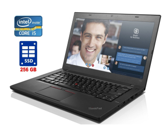 БУ Ноутбук Lenovo ThinkPad T460 / 14&quot; (1920x1080) TN / Intel Core i5-6300U (2 (4) ядра по 2.4 - 3.0 GHz) / 8 GB DDR4 / 240 GB SSD / Intel HD Graphics 520 / WebCam / Windows 10 Pro из Европы в Харькове