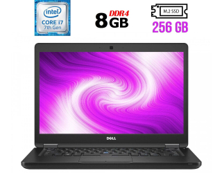 БУ Ноутбук Б-клас Dell Latitude 5480 / 14&quot; (1366x768) TN / Intel Core i7-7820HQ (4 (8) ядра по 2.9 - 3.9 GHz) / 8 GB DDR4 / 256 GB SSD M. 2 / Intel HD Graphics 630 / WebCam / USB 3.1 / HDMI / Windows 10 ліцензія из Европы в Харкові