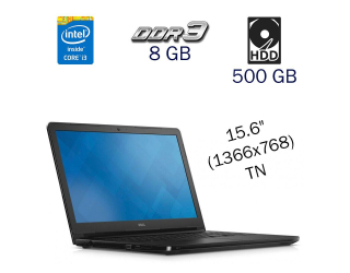 БУ Ноутбук Dell Vostro 3558 / 15.6&quot; (1366x768) TN / Intel Core i3-4005U (2 (4) ядра по 1.7 GHz) / 8 GB DDR3 / 500 GB HDD / Intel HD Graphics 4400 / WebCam / Windows 10 PRO Lic из Европы в Харькове