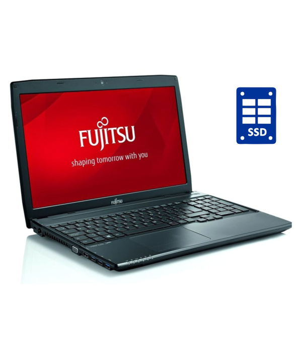 Ноутбук Fujitsu LifeBook A555 / 15.6&quot; (1366x768) TN / Intel Core i3-5005U (2 (4) ядра по 2.0 GHz) / 8 GB DDR3 / 256 GB SSD / Intel HD Graphics 5500 / WebCam / DVD-ROM / Win 10 Pro - 1