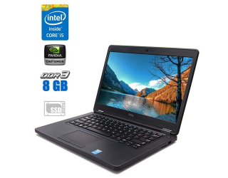 БУ Ноутбук Dell Latitude E5450 / 14&quot; (1920x1080) IPS / Intel Core i5-5300U (2 (4) ядра по 2.3 - 2.9 GHz) / 8 GB DDR3 / 240 GB SSD / Intel HD Graphics 5500 / WebCam из Европы в Харькове