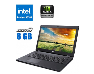 БУ Ігровий ноутбук Acer Aspire E17 ES1-731/ 17 &quot; (1600x900) TN / Intel Pentium N3700 (4 ядра по 1.6 - 2.4 GHz) / 8 GB DDR3 / 1000 Gb HDD / nVidia GeForce 910M, 2 GB DDR3, 64-bit / WebCam / DVD-ROM из Европы в Харкові