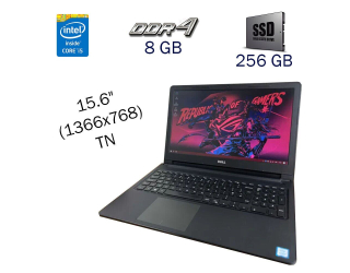 БУ Ноутбук Б-класс Dell Vostro 15-3568 / 15.6&quot; (1366x768) TN / Intel Core i5-7200U (2 (4) ядра по 2.5 - 3.1 GHz) / 8 GB DDR4 / 256 GB SSD / WebCam / Windows 10 PRO Lic из Европы в Харькове