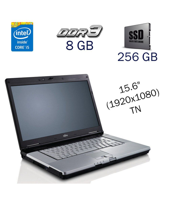Робоча станція Fujitsu Celsius H710 / 15.6&quot; (1920x1080) TN / Intel Core i5-2540M (2 (4) ядра по 2.6 - 3.3 GHz) / 8 GB DDR3 / 256 GB SSD / nVidia Quadro 1000M, 2 GB DDR3, 128-bit / WebCam / Windows 10 PRO Lic - 1