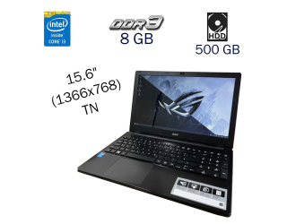 БУ Ноутбук Acer Aspire E1-571 / 15.6&quot; (1366x768) TN / Intel Core i3-4005U (2 (4) ядра по 1.7 GHz) / 8 GB DDR3 / 500 GB HDD / WebCam / Windows 10 PRO Lic из Европы в Харкові