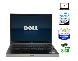 БУ Ноутбук Dell Precision M6400 / 17&quot; (1440x900) TN / Intel Core 2 Extreme X9100 (2 ядра по 3.06 GHz) / 8 GB DDR3 / 128 GB SSD + 320 GB HDD / nVidia Quadro FX 3700m, 1GB GDDR3, 256-bit / WebCam из Европы в Харкові