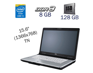 БУ Ноутбук Fujitsu LifeBook E751 / 15.6&quot; (1366x768) TN / Intel Core i5-2520M (2 (4) ядра по 2.5 - 3.2 GHz) / 8 GB DDR3 / 128 GB SSD / Intel HD Graphics 3000 / WebCam / АКБ не тримає / Windows 10 PRO Lic из Европы в Харкові