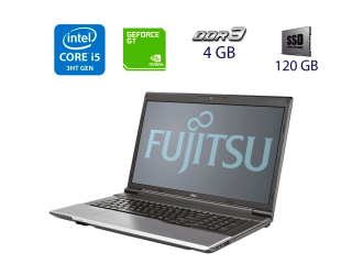 БУ Ноутбук Fujitsu Lifebook N532 / 17.3&quot; (1600x900) TN / Intel Core i5-3230M (2 (4) ядра по 2.6 - 3.2 GHz) / 4 GB DDR3 / 120 GB SSD / nVidia GeForce GT 620M, 1 GB DDR3, 64-bit / WebCam / USB 3.0 / HDMI из Европы в Харкові
