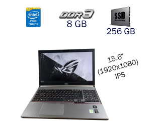 БУ Ультрабук Fujitsu LifeBook E754 / 15.6 &quot; (1920x1080) IPS / Intel Core i5-4300M (2 (4) ядра по 2.6 - 3.3 GHz) / 8 GB DDR3 / 256 GB SSD / Intel HD Graphics 4600 / WebCam / Windwos 10 PRO Lic из Европы в Харкові