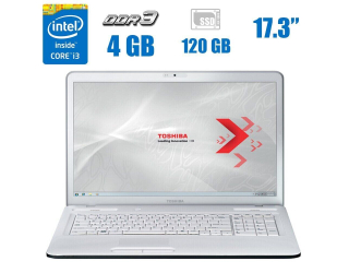 БУ Ноутбук Toshiba Satellite C670 / 17.3&quot; (1600x900) TN / Intel Core i3-2310M (2 (4) ядра по 2.1 GHz) / 4 GB DDR3 / 120 GB SSD / Intel HD Graphics 3000 / WebCam из Европы в Харкові