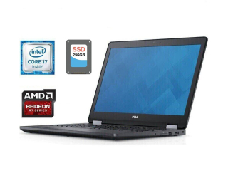 БУ Игровой ноутбук Dell Latitude E5570 / 15.6&quot; (1920x1080) IPS / Intel Core i7-6600U (2 (4) ядра по 2.6 - 3.4 GHz) / 8 GB DDR4 / 256 GB SSD / AMD Radeon R7 M360, 2 GB DDR3, 64-bit / WebCam / HDMI из Европы в Харькове