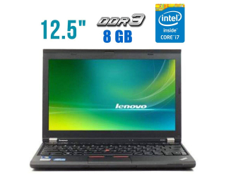 БУ Нетбук Lenovo ThinkPad X230 / 12.5 &quot; (1366x768) TN / Intel Core i7-3520M (2 (4) ядра по 2.9-3.6 GHz) / 8 GB DDR3 / 120 GB SSD / Intel HD Graphics 4000 / miniDP из Европы в Харкові