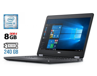 БУ Ноутбук Б-клас Dell Latitude E5470 / 14&quot; (1920x1080) IPS Touch / Intel Core i5 - 6300U (2 (4) ядра по 2.4-3.0 GHz) / 8 GB DDR4 / 240 GB SSD M. 2 / Intel HD Graphics 520 / WebCam / HDMI / Windows 10 ліцензія из Европы в Харкові