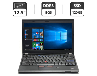 БУ Нетбук Lenovo ThinkPad X220 / 12.5 &quot; (1366x768) IPS / Intel Core i7-2640M (2 (4) ядра по 2.8-3.5 GHz) / 8 GB DDR3 / 120 GB SSD / Intel HD Graphics 3000 / WebCam / Fingerprint из Европы в Харкові