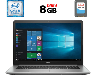 БУ Ноутбук Dell Inspiron 5570 / 15.6&quot; (1920x1080) TN / Intel Core i5-8250U (4 (8) ядра по 1.6 - 3.4 GHz) / 8 GB DDR4 / 256 GB SSD / Intel UHD Graphics 620 / WebCam / USB 3.1 / HDMI / Windows 10 лицензия из Европы в Харькове