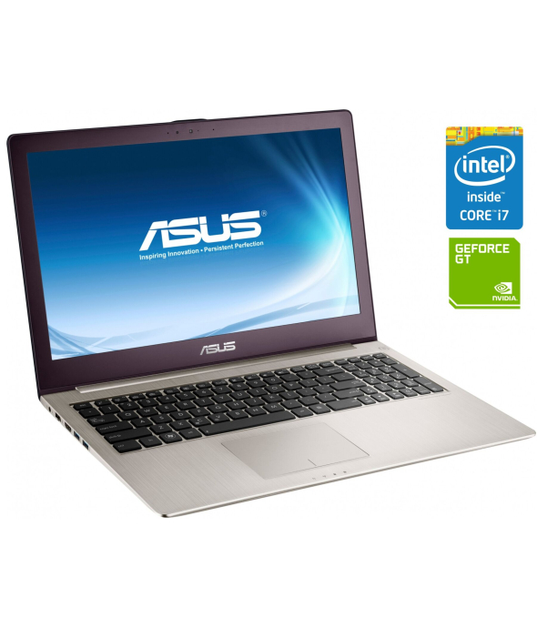Игровой ноутбук Б-класс Asus ZenBook UX51VZA / 15.6&quot; (1920x1080) IPS / Intel Core i7-3612QM (4 (8) ядра по 2.1 - 3.1 GHz) / 8 GB DDR3 / 256 GB SSD / nVidia GeForce GT 650M, 2 GB GDDR5, 128-bit / WebCam / Win 10 Pro / АКБ не держит - 1