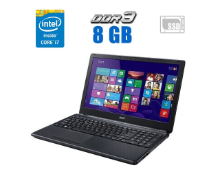 БУ Ігровий ноутбук Acer Aspire E1 - 572G / 15.6&quot; (1366x768) TN / Intel Core i7-4500U (2 (4) ядра по 1.8 - 3.0 GHz) / 8 GB DDR3 / 256 GB SSD / AMD Radeon R7 M265, 2 GB DDR3, 64-bit / WebCam из Европы в Харкові