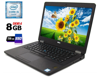БУ Ноутбук Dell Latitude E5470 / 14&quot; (1920x1080) IPS / Intel Core i5-6440HQ (4 ядра по 2.6 - 3.5 GHz) / 8 GB DDR4 / 256 GB SSD / Intel HD Graphics 530 / WebCam  из Европы в Харькове