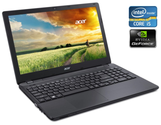 БУ Игровой ноутбук Acer Aspire E5-571G-51TH / 15.6&quot; (1920x1080) IPS / Intel Core i5-5200U (2 (4) ядра по 2.2 - 2.7 GHz) / 8 GB DDR3 / 250 GB SSD / nVidia GeForce 840M, 2 GB DDR3, 64-bit / WebCam / DVD-RW / Win 10 из Европы в Харькове