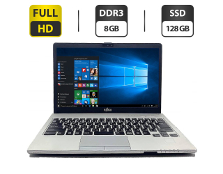 БУ Ультрабук Fujitsu LifeBook S935 / 13.3&quot; (1920x1080) IPS / Intel Core i7-5600U (2 (4) ядра 2.6 - 3.2 GHz) / 8 GB DDR3 / 128 GB SSD / Intel HD Graphics 5500 / WebCam / VGA / АКБ не держит заряд из Европы в Харькове