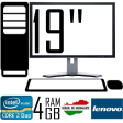 LENOVO M58 CORE 2 DUO E8400 3.00 GHZ 4GB RAM 160GB HDD + 18.5" LG W1946S - 1