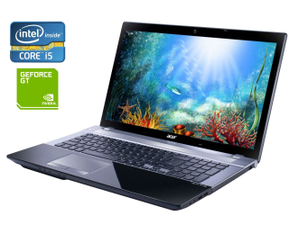 БУ Ігровий ноутбук Acer Aspire V3 - 771G / 17.3&quot; (1600x900) TN / Intel Core i5-3210M (2 (4) ядра по 2.5 - 3.1 GHz) / 8 GB DDR3 / 750 GB HDD / nVidia GeForce GT 650M, 2 GB GDDR5, 128-bit / WebCam / DVD-ROM / Win 10 из Европы в Харкові