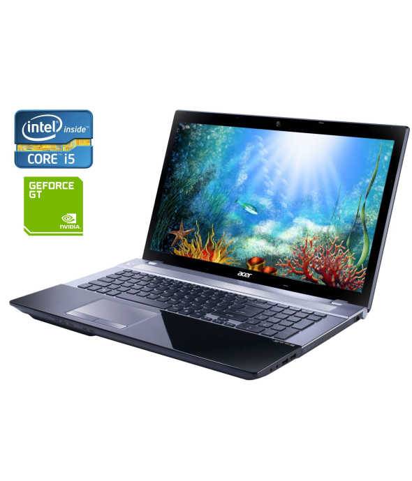Игровой ноутбук Acer Aspire V3-771G / 17.3&quot; (1600x900) TN / Intel Core i5-3210M (2 (4) ядра по 2.5 - 3.1 GHz) / 8 GB DDR3 / 750 GB HDD / nVidia GeForce GT 650M, 2 GB GDDR5, 128-bit / WebCam / DVD-ROM / Win 10 - 1