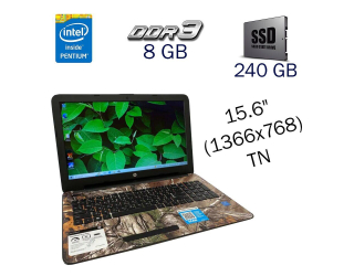 БУ Ноутбук HP 15-Bn070wm / 15.6&quot; (1366x768) TN / Intel Pentium N3710 (4 ядра по 1.60 - 2.56 GHz) / 8 GB DDR3 / 240 GB SSD / Intel HD Graphics 405 / WebCam из Европы в Харкові