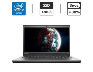 БУ Ноутбук Б-клас Lenovo ThinkPad T440 / 14&quot; (1366x768) TN / Intel Core i5 - 4300U (2 (4) ядра по 1.9-2.9 GHz) / 4 GB DDR3 / 120 GB SSD / Intel HD Graphics 4400 / WebCam из Европы в Харкові