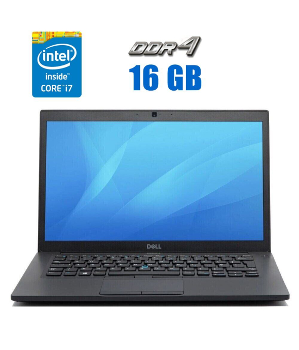 Ноутбук Dell Latitude 7490 / 14&quot; (1920x1080) TN / Intel Core i7-8650U (4 (8) ядра по 1.9 - 4.2 GHz) / 16 GB DDR4 / 240 GB SSD / Intel UHD Graphics 620 / WebCam - 1