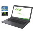 Игровой ноутбук Acer Aspire E 17 E5-773G-52P3 / 17.3" (1600x900) TN / Intel Core i5-6200U (2 (4) ядра по 2.3 - 2.8 GHz) / 8 GB DDR3 / 1000 GB HDD / nVidia GeForce 920M, 2 GB DDR3, 64-bit / WebCam / DVD-ROM / Win 10 - 1