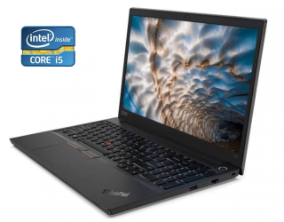 БУ Ноутбук Lenovo ThinkPad E15 / 15.6 &quot; (1920x1080) IPS / Intel Core i5-10210u (4 (8) ядра по 1.6 - 4.2 GHz) / 16 GB DDR4 / 480 GB SSD / Intel UHD Graphics / WebCam / Win 11 Pro из Европы в Харкові