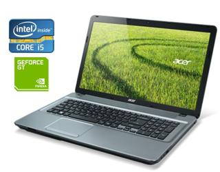 БУ Ігровий ноутбук Acer Aspire E1 - 771G / 17.3&quot; (1600x900) TN / Intel Core i5-3230M (2 (4) ядра по 2.6 - 3.2 GHz) / 6 GB DDR3 / 500 Gb HDD / nVidia GeForce GT 710M, 1 GB DDR3, 64-bit / WebCam / DVD-RW / Win 10 из Европы в Харкові