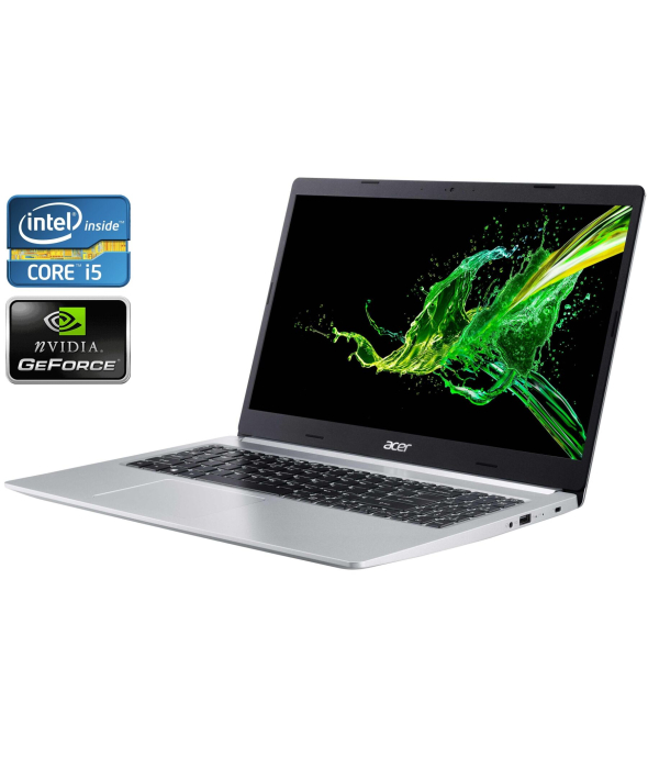 Игровой ноутбук Acer Aspire A515-52G-56ZH / 15.6&quot; (1920x1080) IPS / Intel Core i5-8265U (4 (8) ядра по 1.6 - 3.9 GHz) / 8 GB DDR4 / 512 GB SSD / nVidia GeForce MX130, 2 GB GDDR5, 64-bit / WebCam / Win 11 - 1