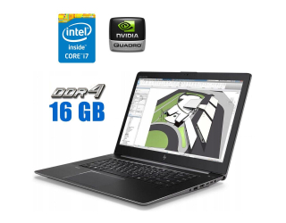 БУ Мобільна робоча станція HP ZBook Studio G4 / 15.6&quot; (3840x2160) IPS / Intel Core i7-7700HQ (4 (8) ядра по 2.8 - 3.8 GHz) / 16 GB DDR4 / 480 GB SSD / nVidia Quadro M1200, 4 GB GDDR5, 128-bit / WebCam из Европы в Харкові