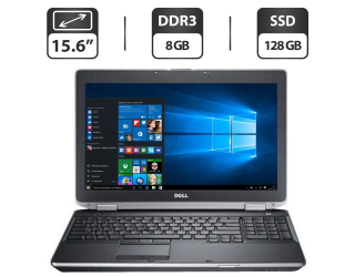 БУ Ноутбук Б-класс Dell Latitude E6530 / 15.6&quot; (1366x768) TN / Intel Core i5-3320M (2 (4) ядра по 2.6 - 3.3 GHz) / 8 GB DDR3 / 128 GB SSD / Intel HD Graphic 4000 / DVD-ROM / HDMI из Европы в Харькове