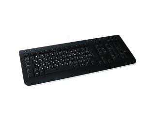 БУ Клавіатура Dell SK-8165 USB Multimedia з кирилицею (наклейки) White-Black из Европы в Харкові
