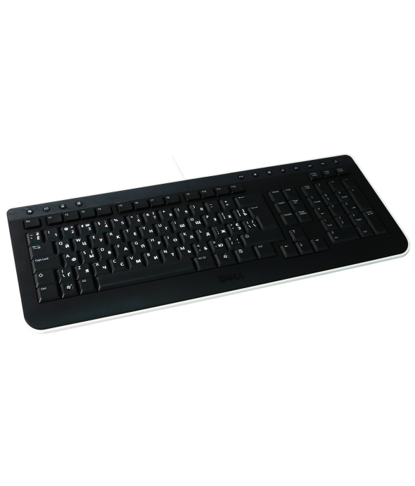 Клавіатура Dell SK-8165 USB Multimedia з кирилицею (наклейки) White-Black - 1
