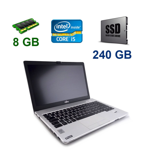 Ноутбук Fujitsu-Siemens LifeBook S935 / 13.3&quot; (1920x1080) IPS touch / Intel Core i5-5300U (2( 4) ядра 2.3 - 2.9 GHz) / 8 GB DDR3 / 256 GB SSD - 1