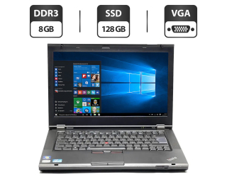 БУ Ноутбук Lenovo ThinkPad T420 / 14&quot; (1366x768) TN / Intel Core i5-2520M (2 (4) ядра по 2.5 - 3.2 GHz) / 8 GB DDR3 / 128 GB SSD / Intel HD Graphics 3000 / DVD-ROM / VGA из Европы в Харькове