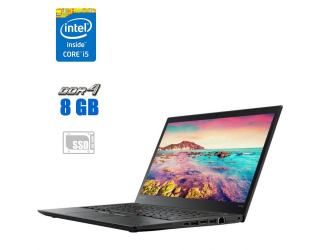 БУ Ноутбук Lenovo ThinkPad T470 / 14&quot; (1920x1080) IPS / Intel Core i5-6200U (2 (4) ядра по 2.3 - 2.8 GHz) / 8 GB DDR4 / 240 GB SSD / Intel HD Graphics 520 / WebCam из Европы в Харкові