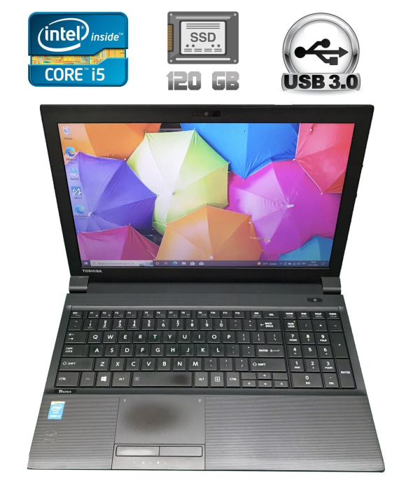 Ноутбук Toshiba Tecra A50-A / 15.6&quot; (1366x768) TN / Intel Core i5-4200M (2 (4) ядра по 2.5 - 3.1 GHz) / 8 GB DDR3 / 120 GB SSD / Intel HD Graphics 4600 / WebCam / DVD-RW / USB 3.0 / HDMI - 1